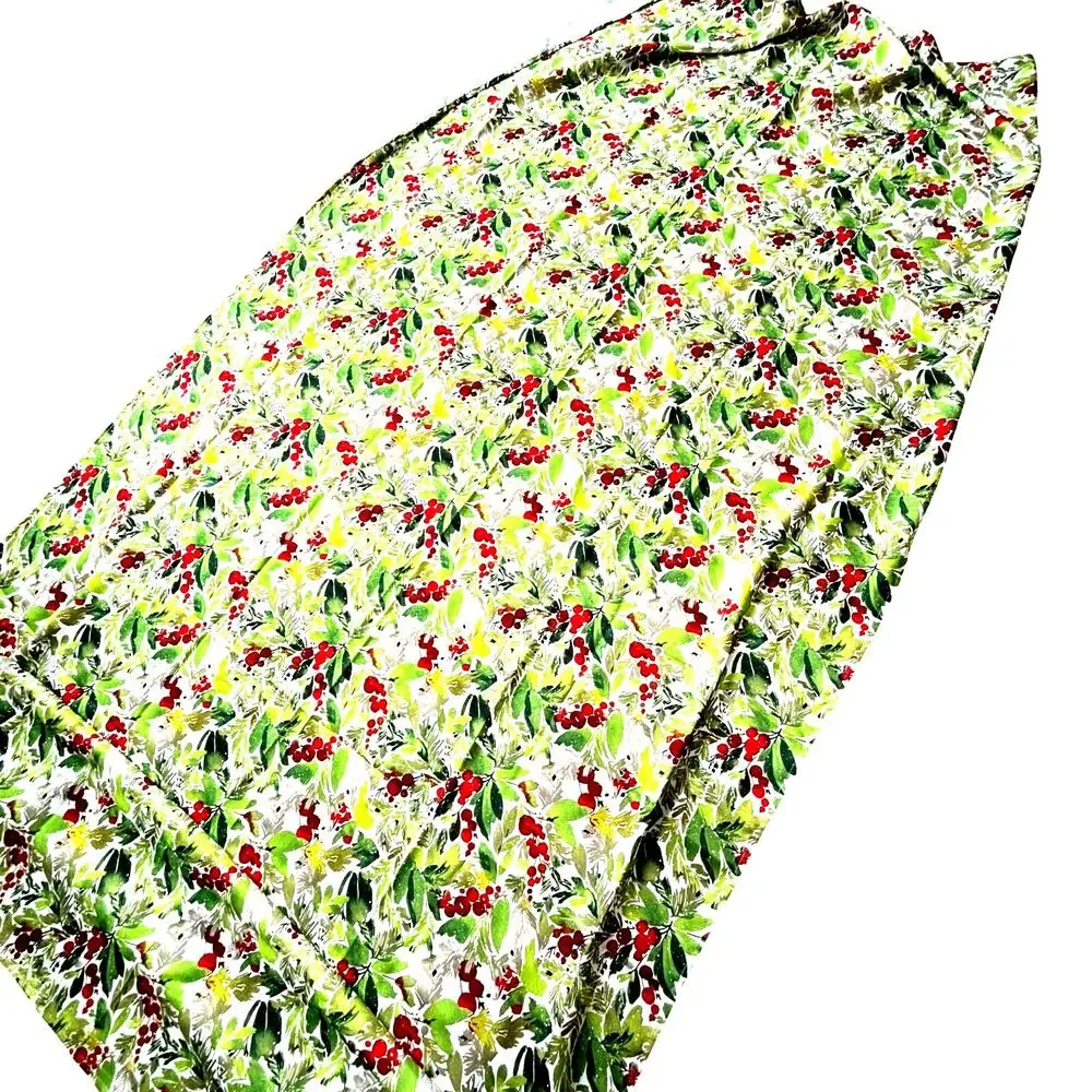 Fiesta Easy Care Tablecloth Red Berries & Greenery Buffet Cloth Long Rectangle